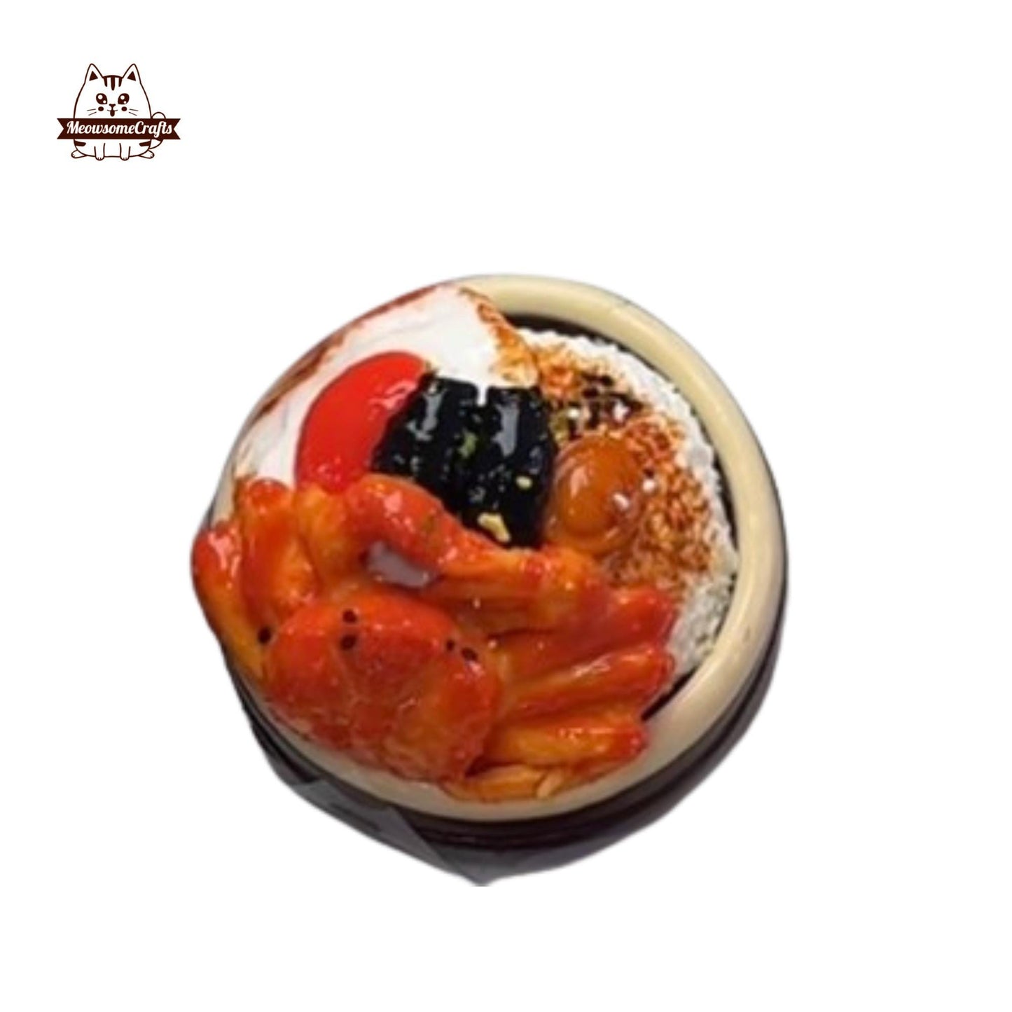 Soft Crab Egg Rice Food Handmade Squishy Fidget Toy