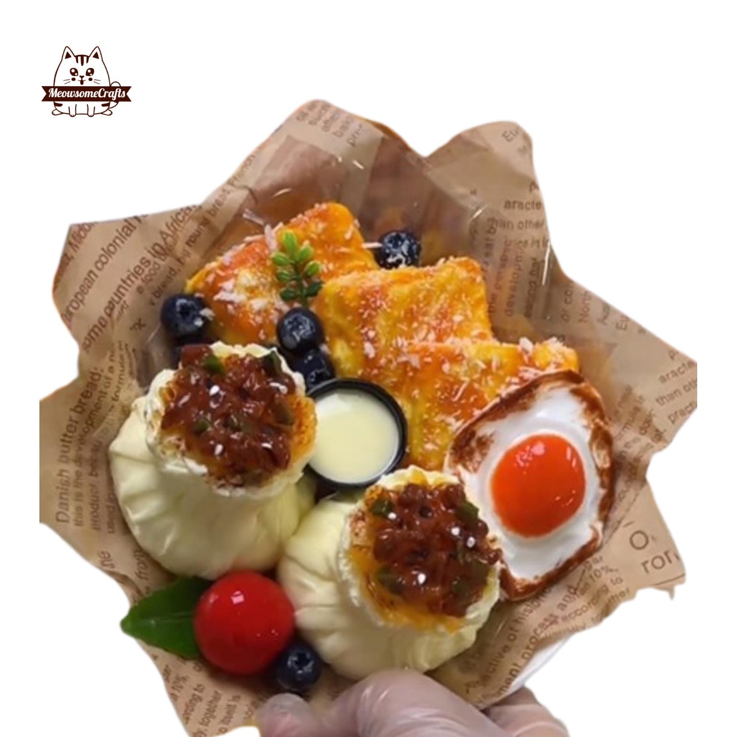Fancy Mixed Snack Platter Food Handmade Squishy Fidget Toy