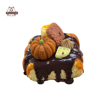 Pumpkin Chocolate Pastry Bread Dessert Food Handmade Squishy Fidget Toy
