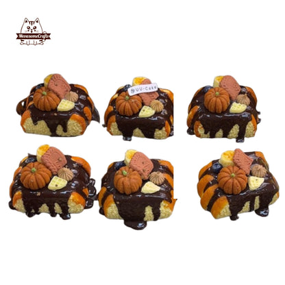 Pumpkin Chocolate Pastry Bread Dessert Food Handmade Squishy Fidget Toy