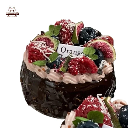 Chocolate Fruit Cake Dessert Food Handmade Squishy Fidget Toy