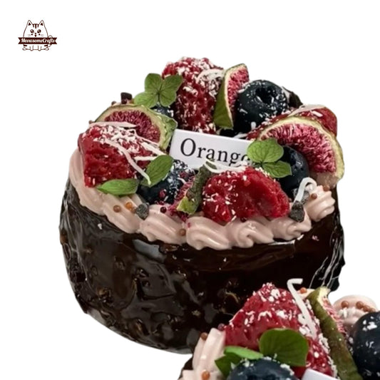 Chocolate Fruit Cake Dessert Food Handmade Squishy Fidget Toy