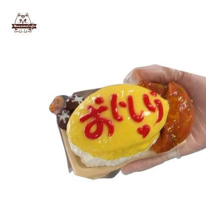 Slow Rising Japanese Kawaii Omurice Food Handmade Squishy Fidget Toy