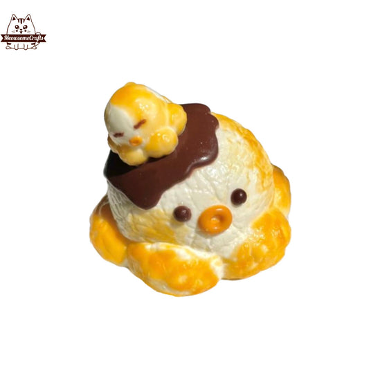 Soft Caramel Popcorn Kawaii Octopus Dessert Food Handmade Squishy Fidget Toy