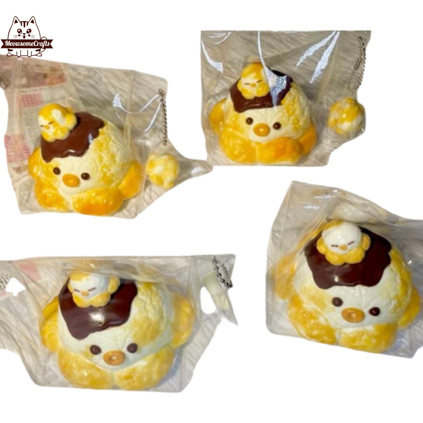 Soft Caramel Popcorn Kawaii Octopus Dessert Food Handmade Squishy Fidget Toy