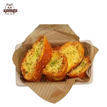 Realistic Garlic Bread Food Handmade Squishy Fidget Toy