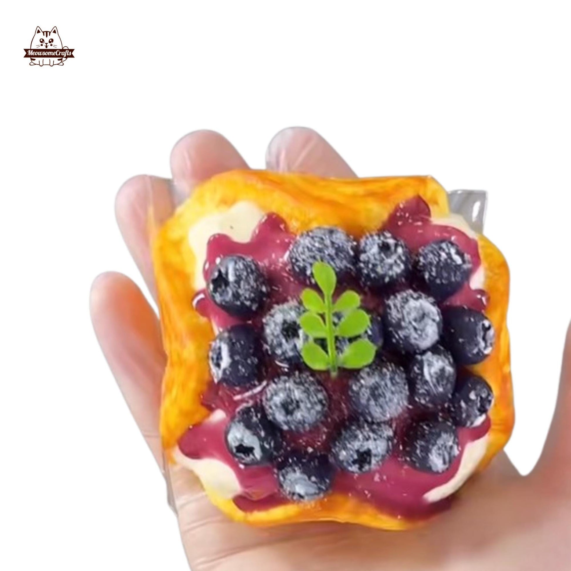 Blueberry Pastry Food Handmade Squishy Fidget Toy