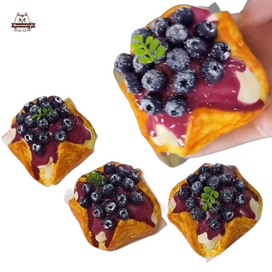 Blueberry Pastry Food Handmade Squishy Fidget Toy