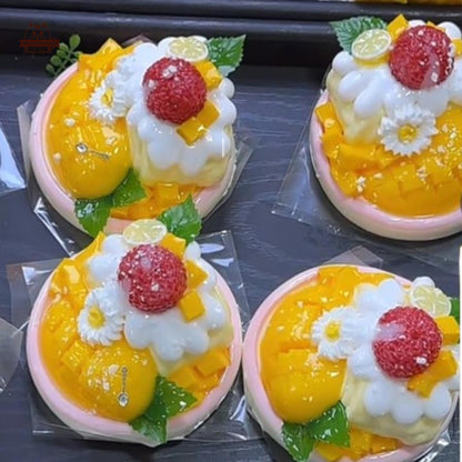 Realistic Mango Cake Dessert Food Handmade Squishy Fidget Toy