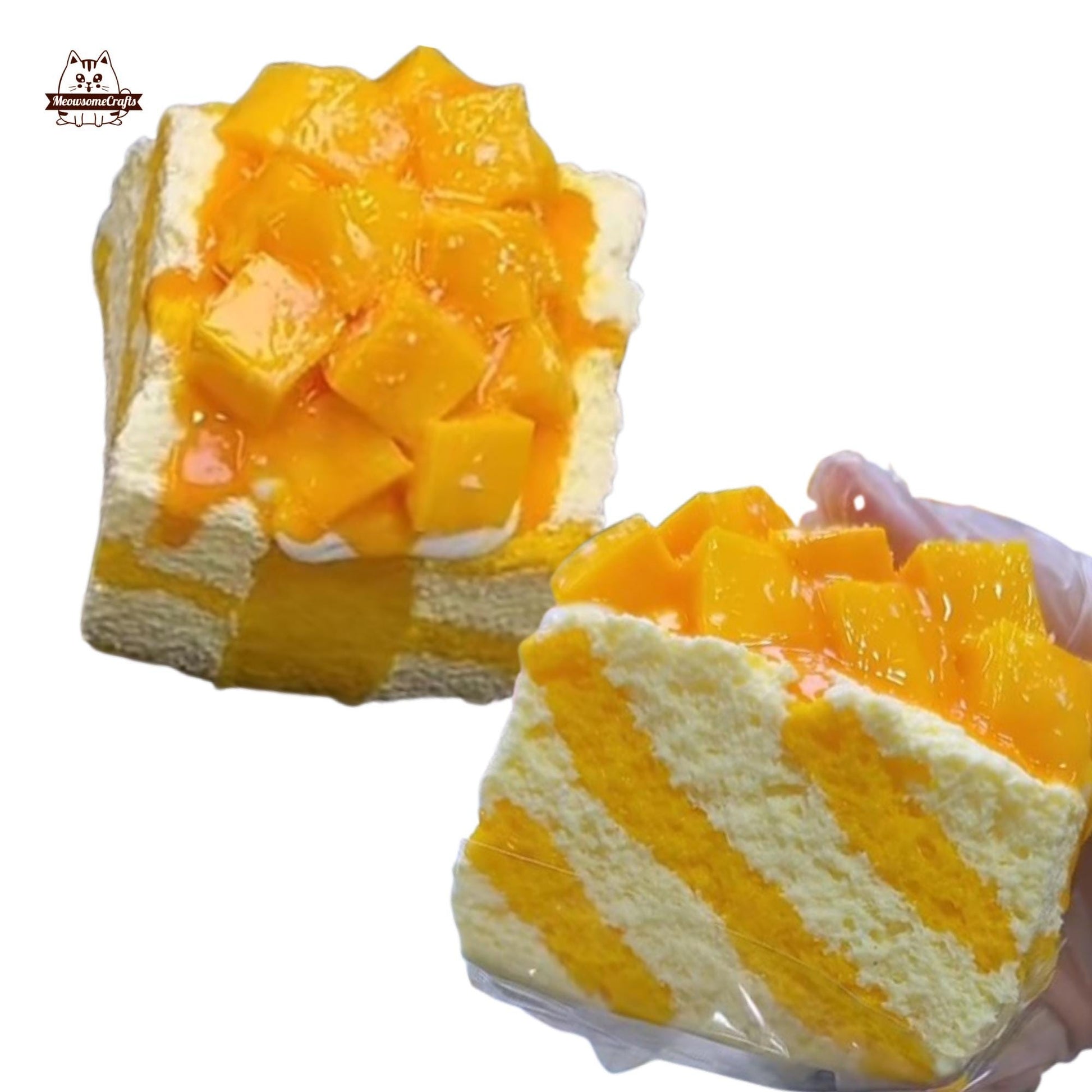 Kawaii Mango Cake Food Handmade Squishy Fidget Toy
