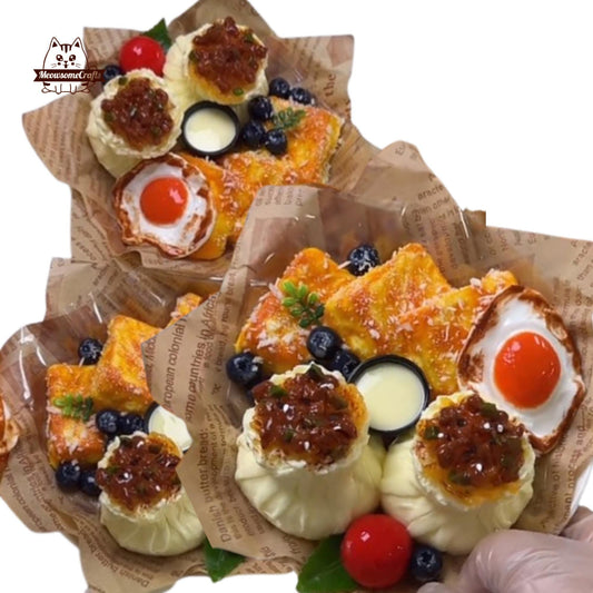 Fancy Mixed Snack Platter Food Handmade Squishy Fidget Toy