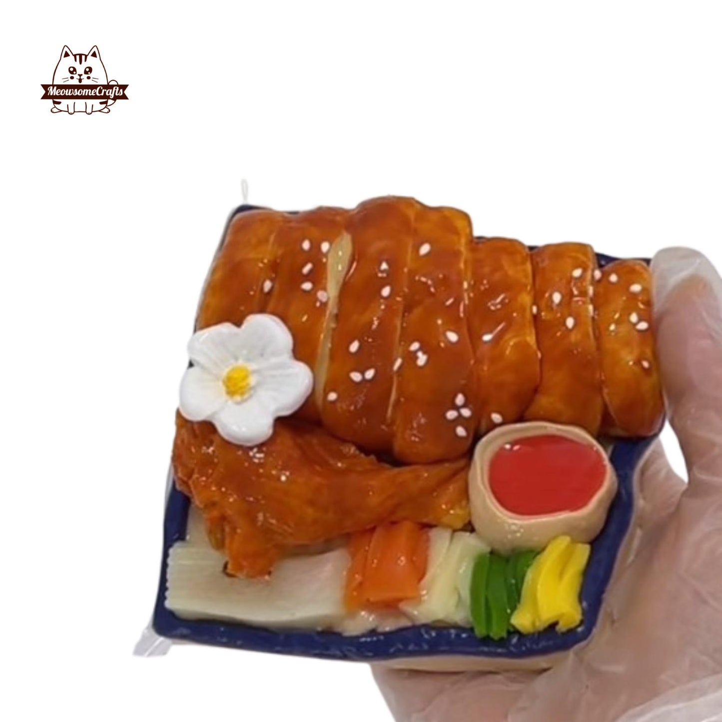 Teriyaki Chicken With Vegetables Food Handmade Squishy Fidget Toy
