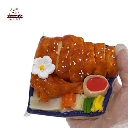 Teriyaki Chicken With Vegetables Food Handmade Squishy Fidget Toy