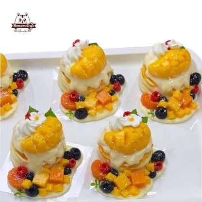 Mango Fruit Pancake Dessert Food Handmade Squishy Fidget Toy