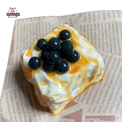 Brown Sugar Boba Milk Cake Food Taba Squishy Stress Relief Sensory Stress Relief Toy