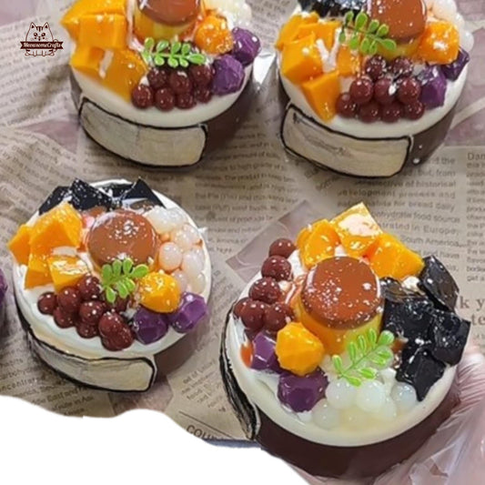 Jelly Dessert Bowl Caramel Pudding Topper Food Handmade Squishy Fidget Toy