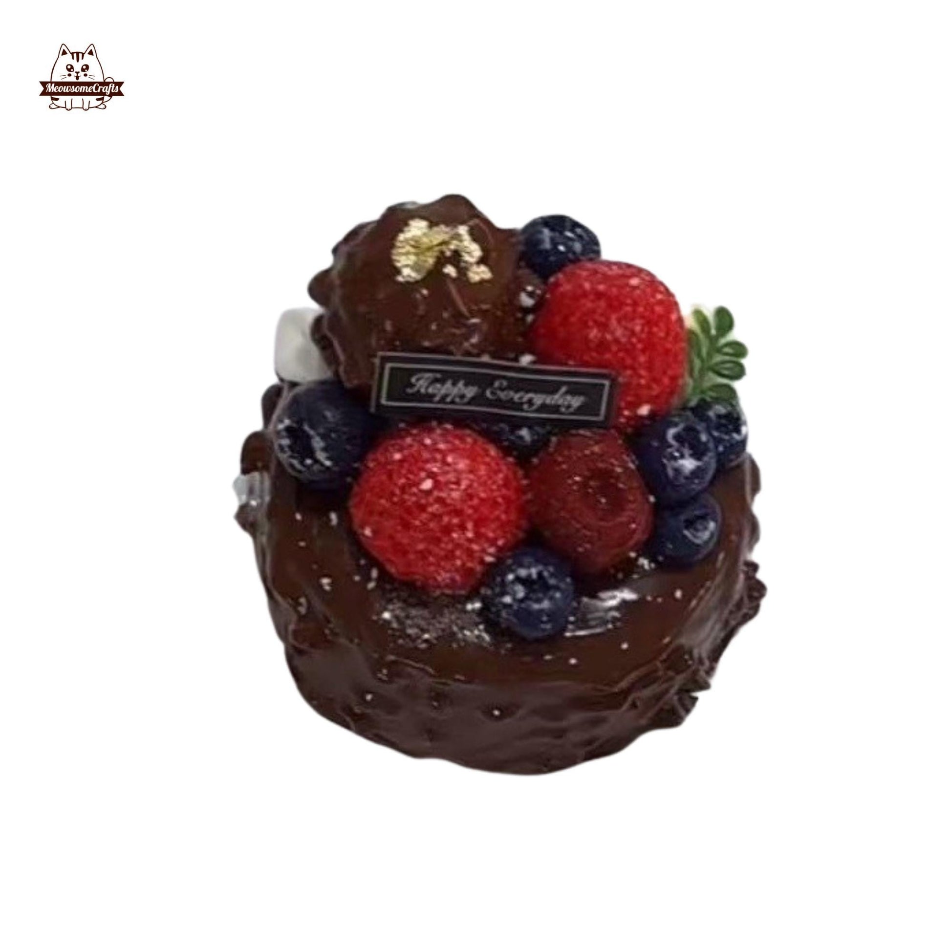 Chocolate Berry Cake Dessert Food Handmade Squishy Fidget Toy
