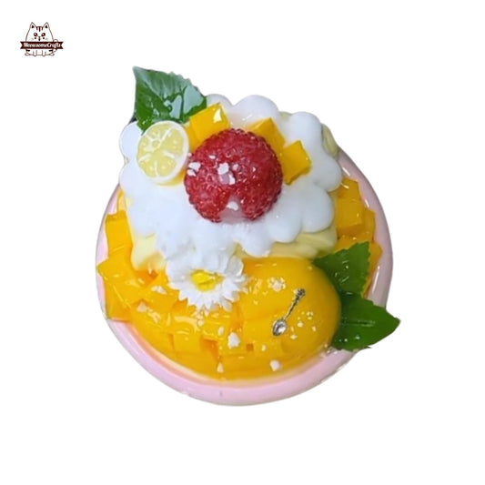 Realistic Mango Cake Dessert Food Handmade Squishy Fidget Toy