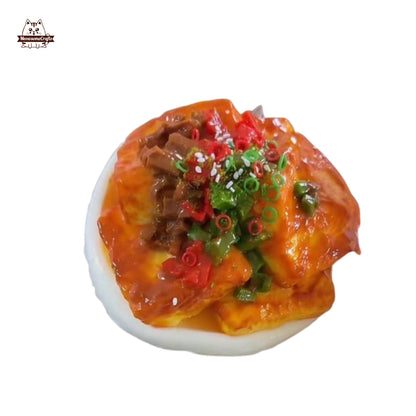 Realistic Tofu Bowl With Colorful Toppings Food Handmade Squishy Fidget Toy