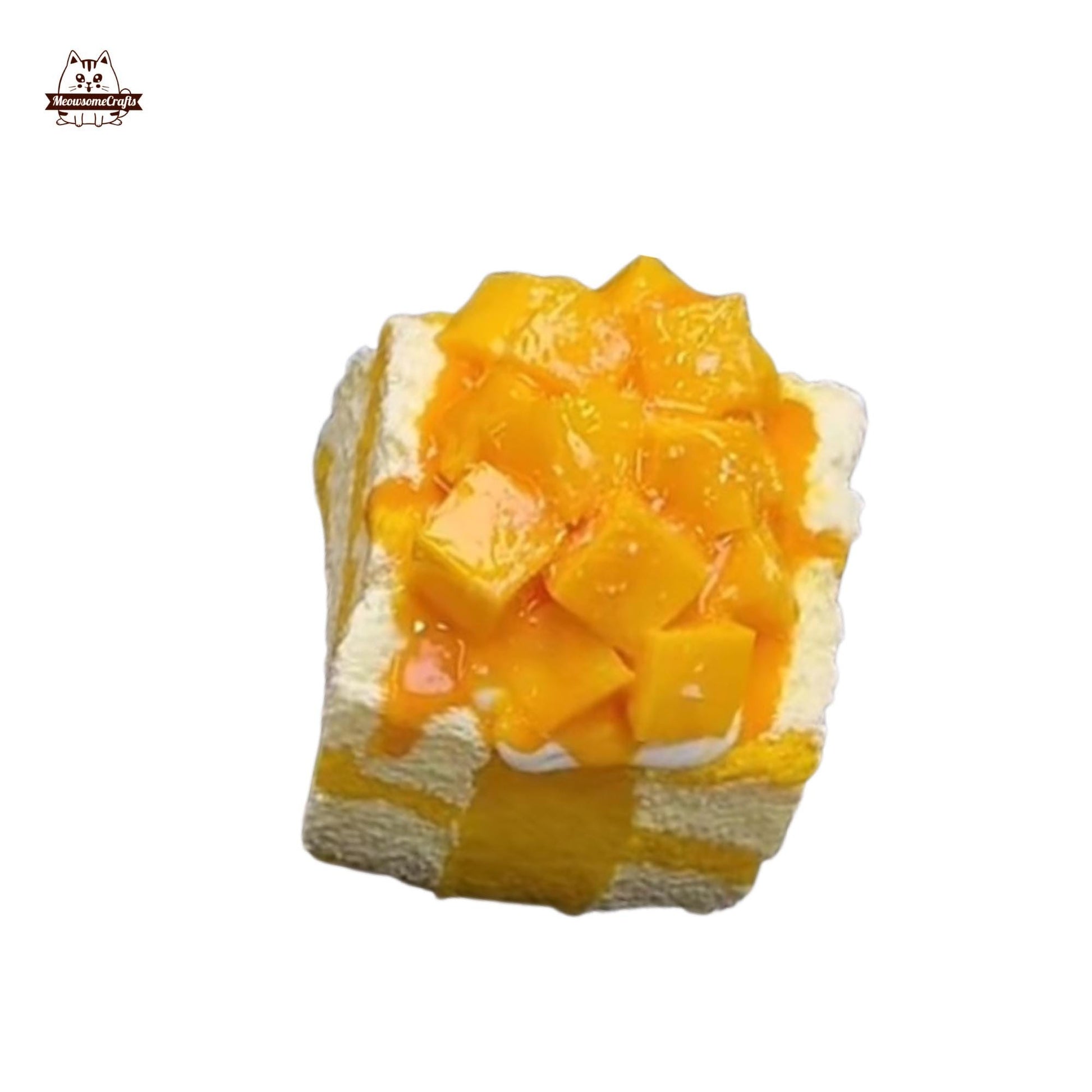 Kawaii Mango Cake Food Handmade Squishy Fidget Toy