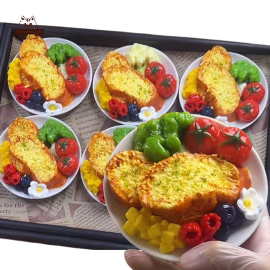 Butter Toast with Vegetable Food Taba Squishy Stress Relief Sensory Stress Relief Toy