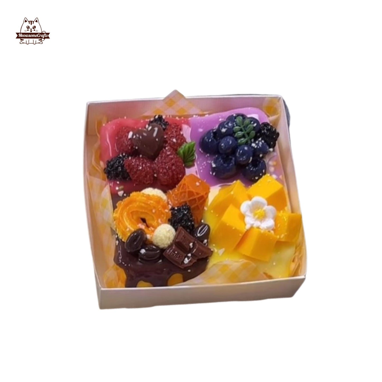 Realistic Fruit Cake Food Handmade Squishy Fidget Toy