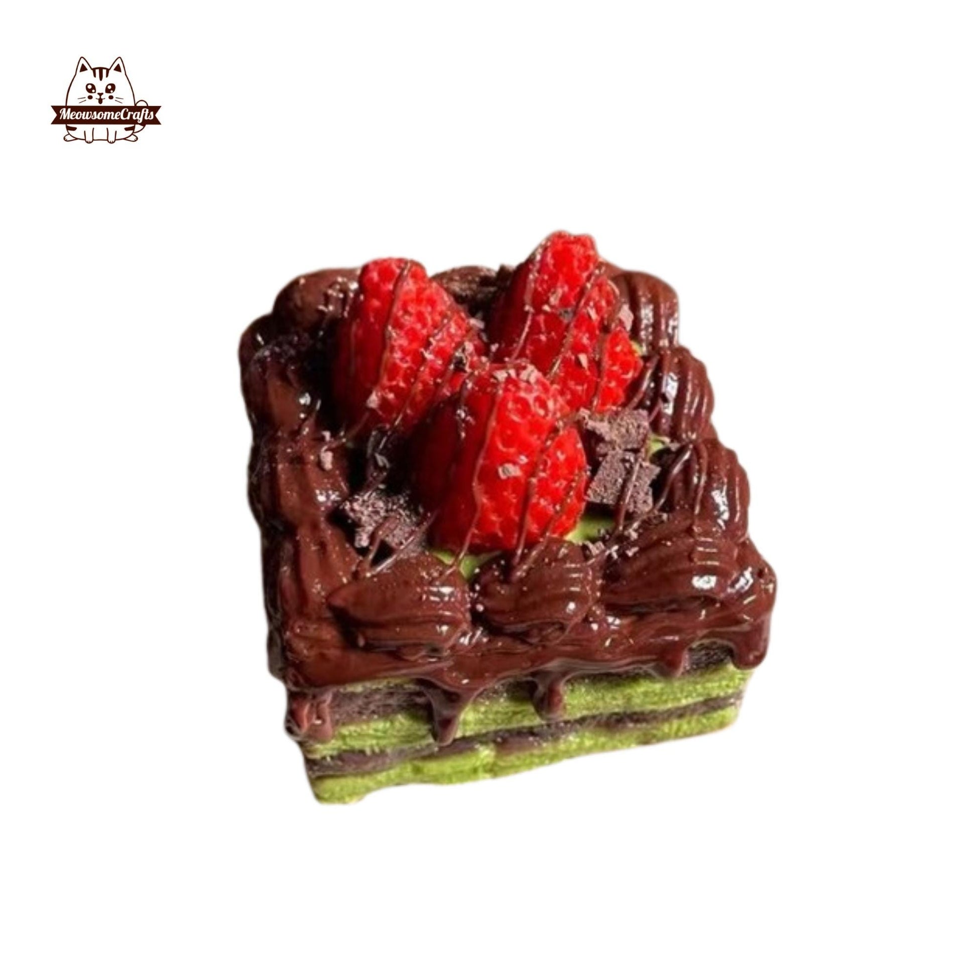 Yellow Peach Matcha Chocolate Cake Food Taba Squishy Squeezable Stress Relief Sensory Fidget Toy