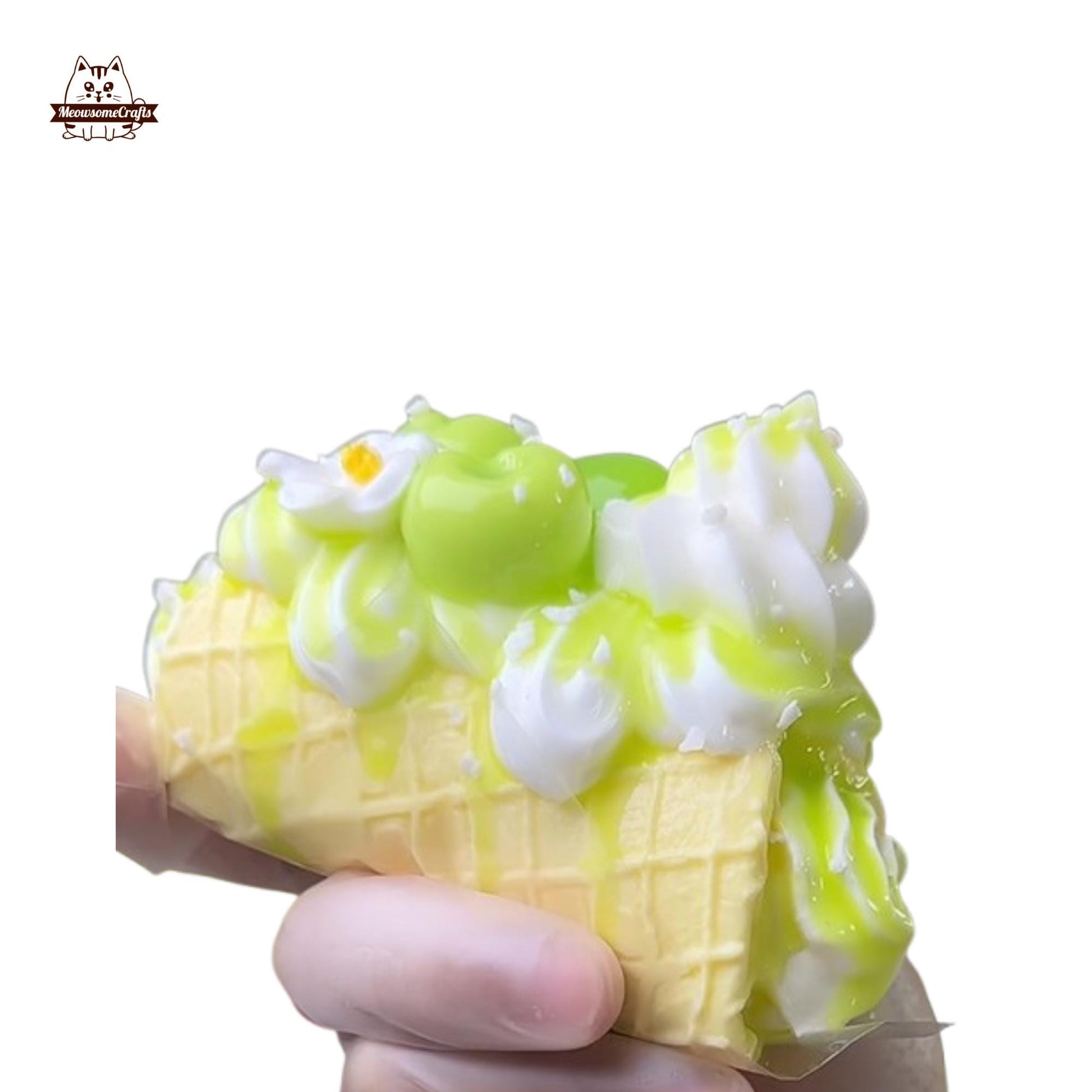 Realistic Melon Cream Cake Food Handmade Squishy Fidget Toy