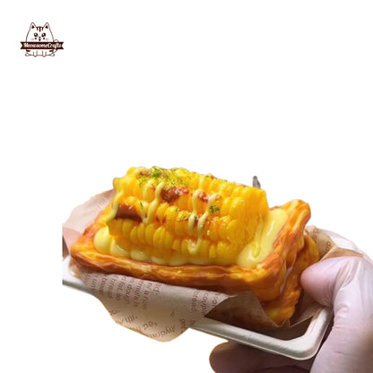 Flaky Puff Pastry Tomato Corn Food Slow Rising Taba Squishy Squeezable Stress Relief Sensory Fidget Toy