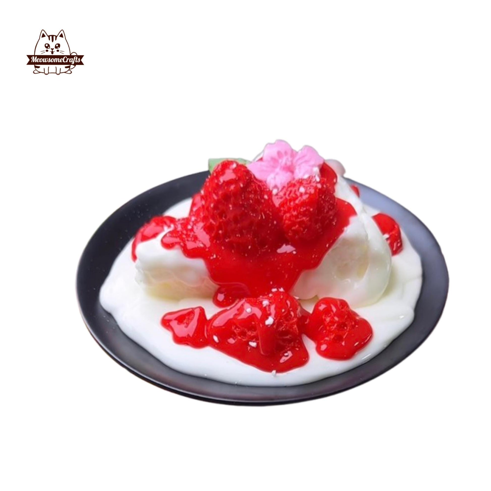 Strawberry Basque Burnt Cheesecake Food Slow Rising Taba Squishy Squeezable Stress Relief Sensory Fidget Toy