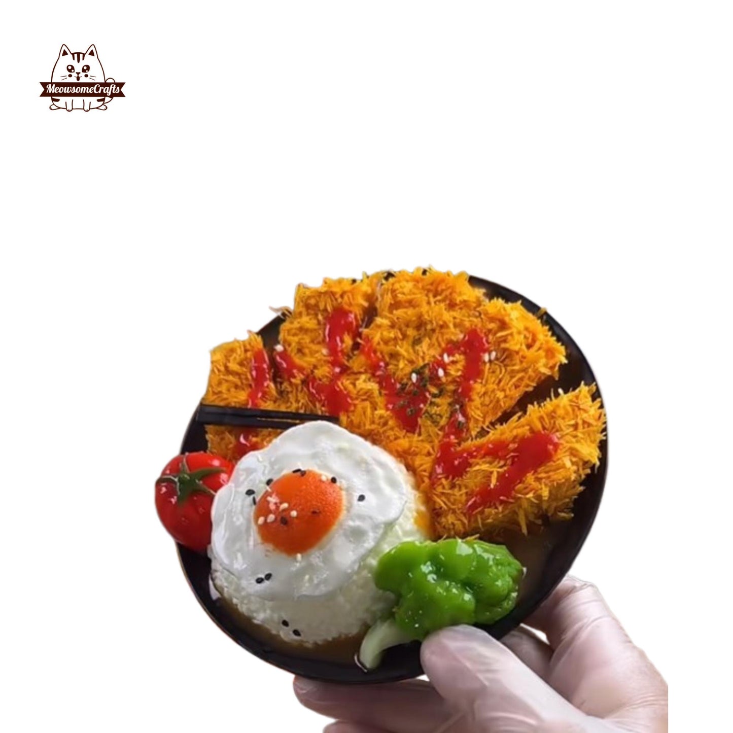 Fried Chicken Cutlet Egg Rice Food Slow Rising Taba Squishy Squeezable Stress Relief Desk Toy decoration