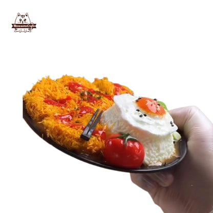 Fried Chicken Cutlet Egg Rice Food Slow Rising Taba Squishy Squeezable Stress Relief Desk Toy decoration