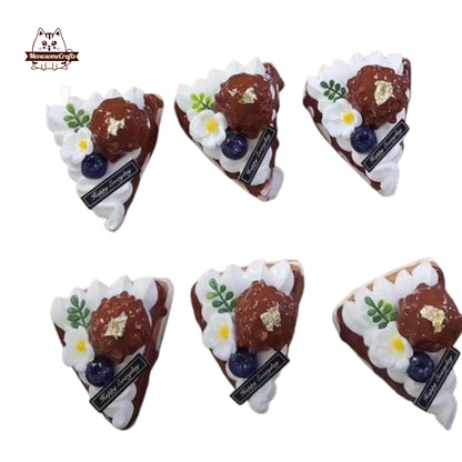 Kawaii Slice of Chocolate Cake Food Squishy Squeezable Stress Relief Fidget Toy