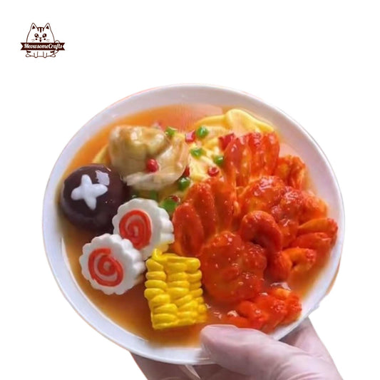 Realistic Ramen Food Taba Squishy Squeezable Stress Relief Fidget Toy