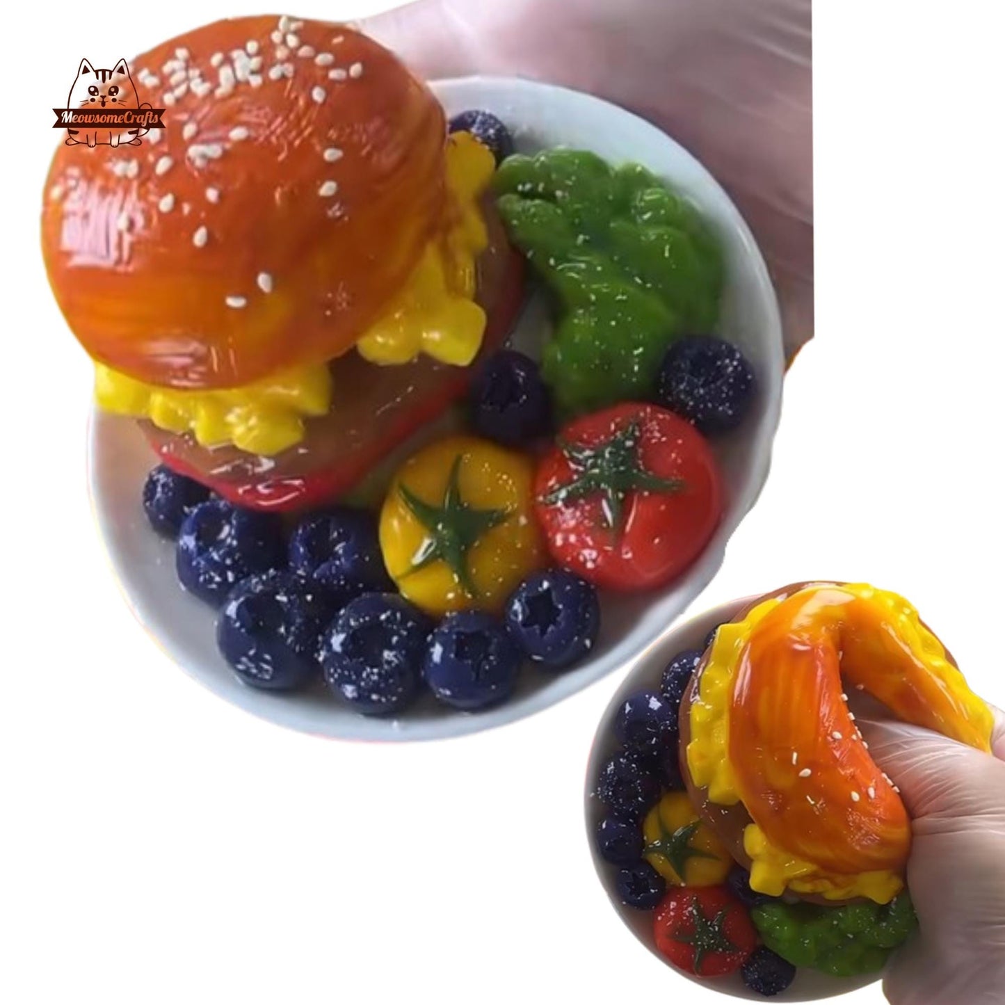 Cheese Burger Vegetables Food Stress Relief Sensory Stress Relief Toy