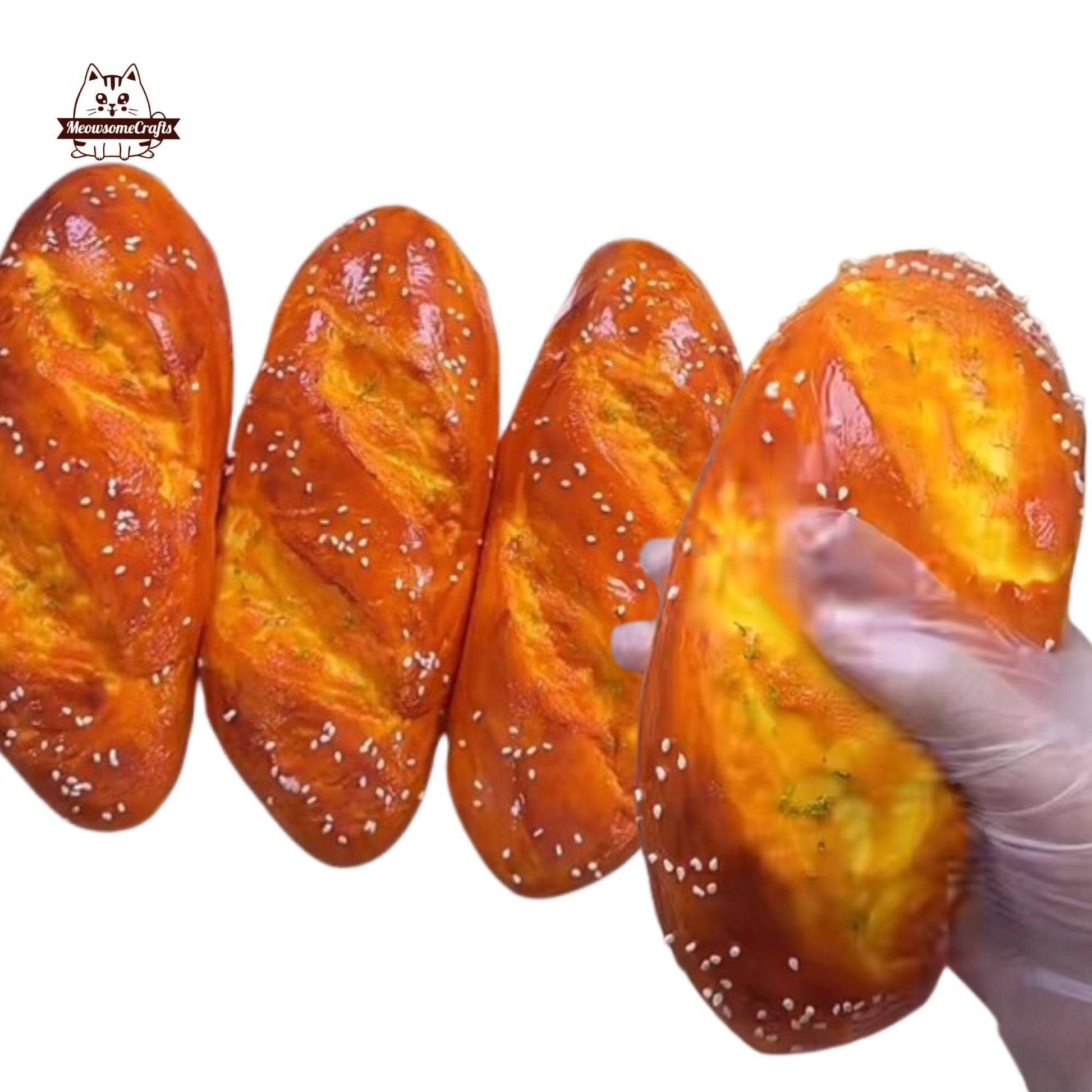 Big Baguette Bread Food Taba Squishy Squeezable Stress Relief Sensory Fidget Toy