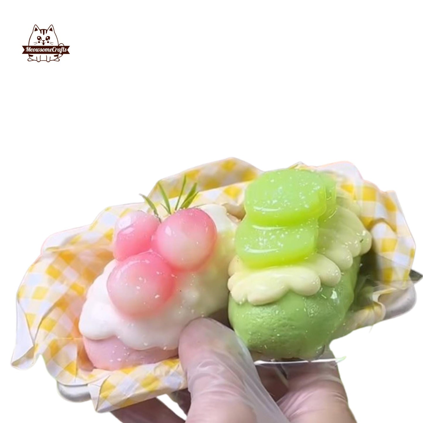 Fruit Dessert Bread Rolls Food Taba Squishy Squeezable Stress Relief Sensory Fidget Toy