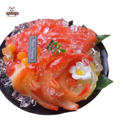Realistic Salmon Shrimp Sashimi Taba Squishy Stress Relief Gift