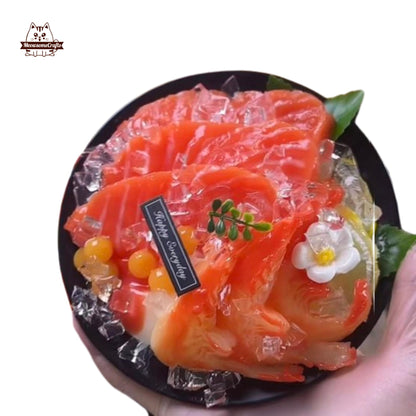 Realistic Salmon Shrimp Sashimi Taba Squishy Stress Relief Gift