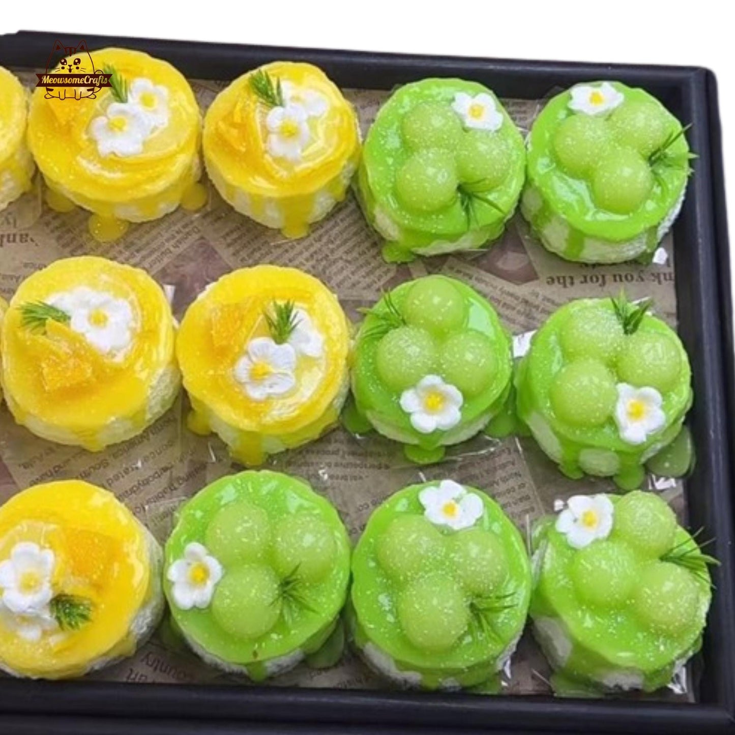 Handmade Grape Mango Cake Food Taba Squishy Squeezable Stress Relief Fidget Toys