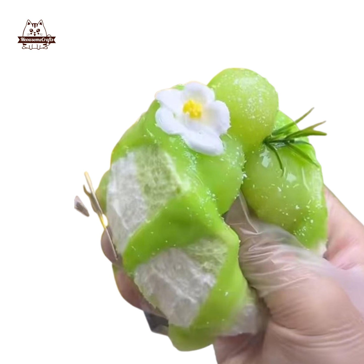 Handmade Grape Mango Cake Food Taba Squishy Squeezable Stress Relief Fidget Toys