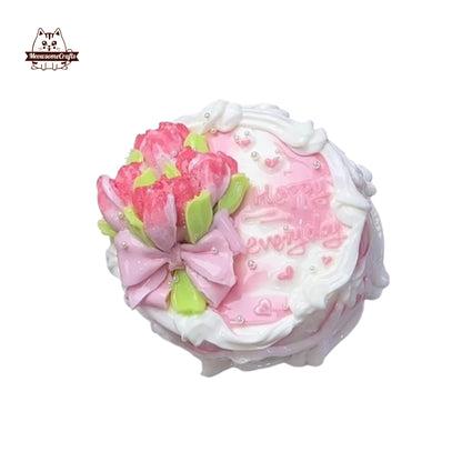 Tulip Cake Food Satisfying Squishy Squeezable Stress Relief Gift for Squishy Lovers
