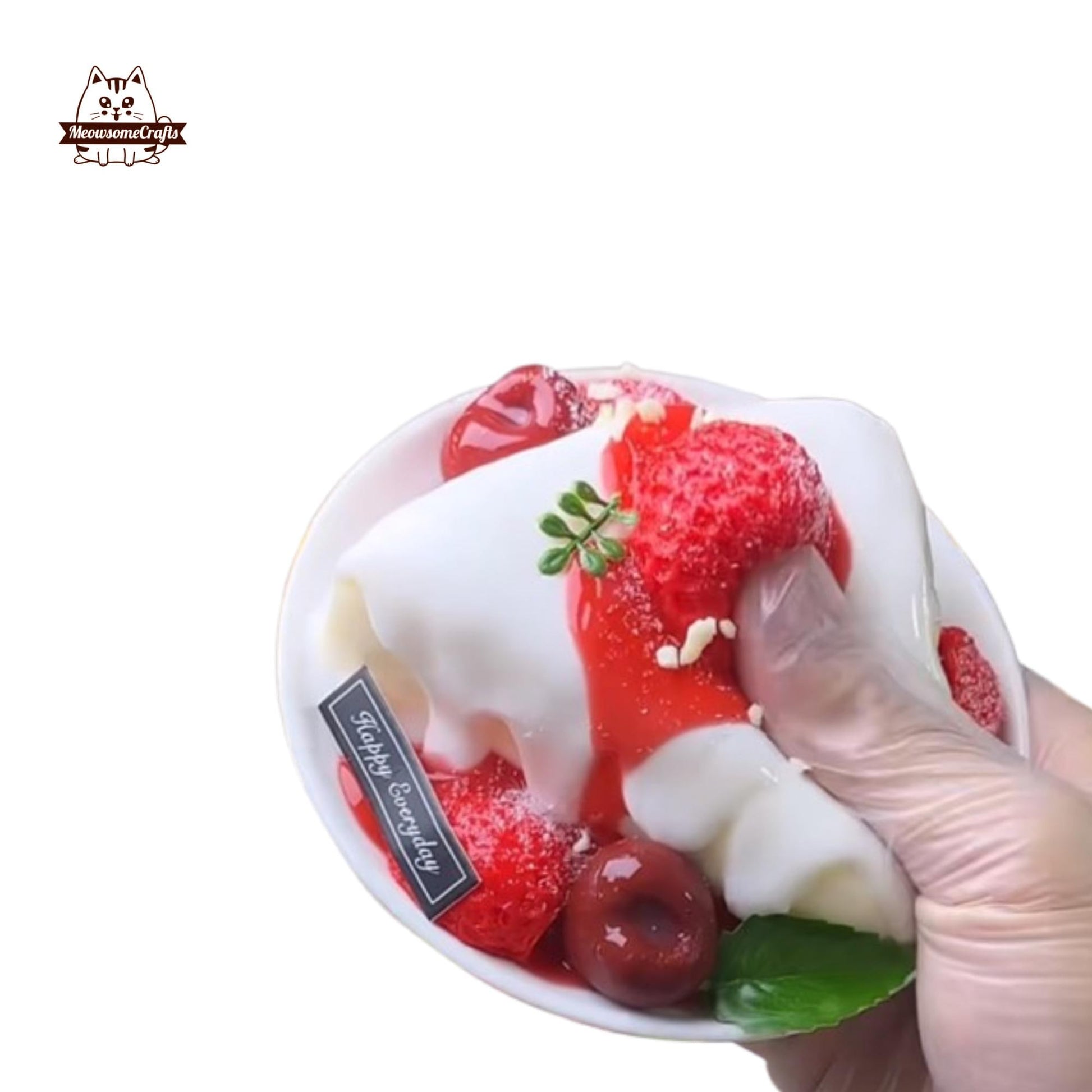 Strawberry Mango Cake Food Satisfying Squishy Squeezable Stress Relief Gift for Squishy Lovers