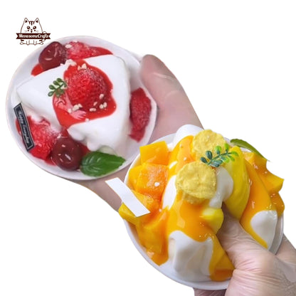 Strawberry Mango Cake Food Satisfying Squishy Squeezable Stress Relief Gift for Squishy Lovers