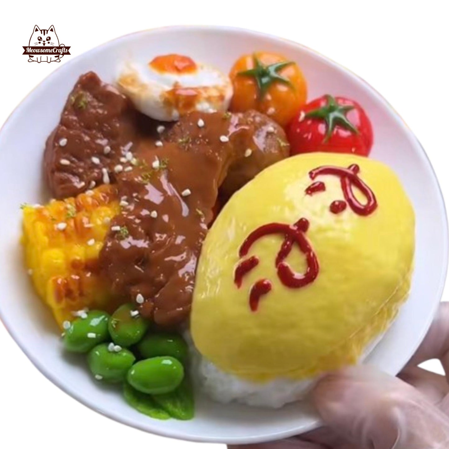 Bento Meat Egg Veggies Food Taba Squishy Slow Rising Stress Relief Fidget Toy