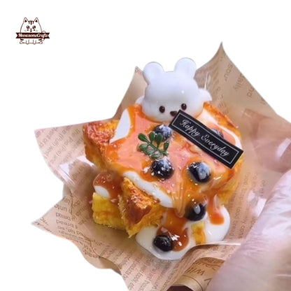 Kawaii Toast Squishy Dessert Squishy Toy Stress Relief Fidget Realistic Food Toy