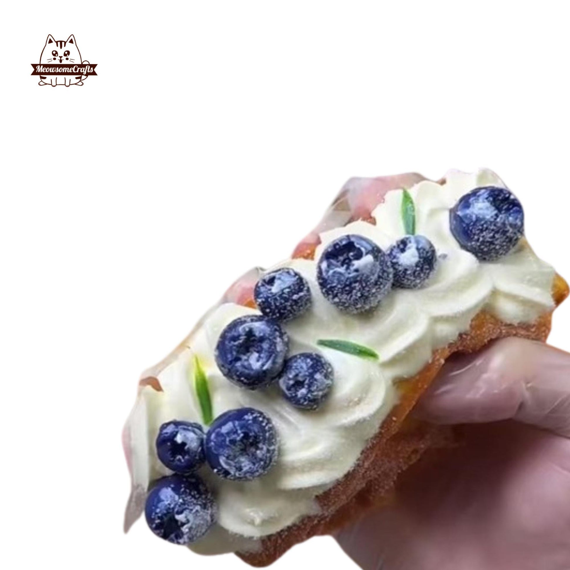 Blueberry Strawberry Waffles Food Squishy Dessert Stress Relief Fidget Realistic Food Toy