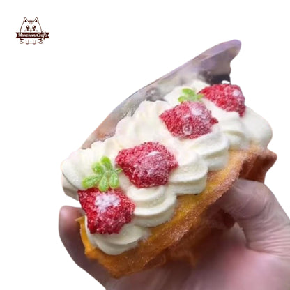 Blueberry Strawberry Waffles Food Squishy Dessert Stress Relief Fidget Realistic Food Toy