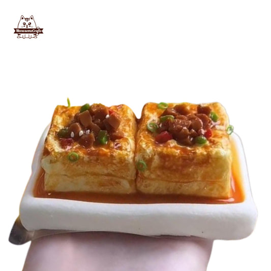 Realistic Taba Tofu Squishy Food Squishy Squeezable Stress Relief Sensory Fidget Toy