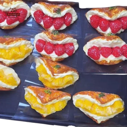 Dessert Cream Berries Food Squishy Squeezable Stress Relief Sensory Fidget Toy